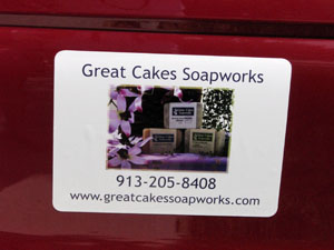 vistaprint-car-magnet Great Cakes Soapworks Car Magnet from VistaPrint