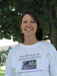 vistaprint-tshirt My Great Cakes Soapworks T-shirt from VistaPrint