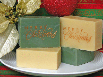 Christmas-Splendor-soaps Christmas Splendor Soaps in Green and Gold