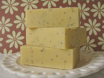 Lemon Poppyseed soap by Great Cakes Soapworks