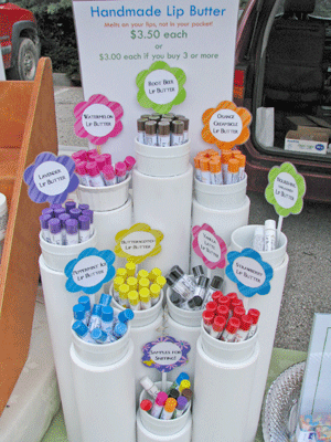 Lip Butter Display Unusual Easter