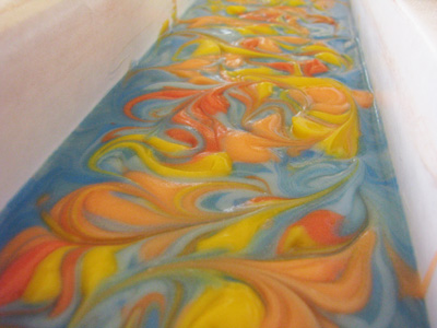Caribbean Diva soap in the mold