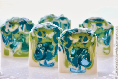 Zahida's Sea Glass Drop Swirl Soap