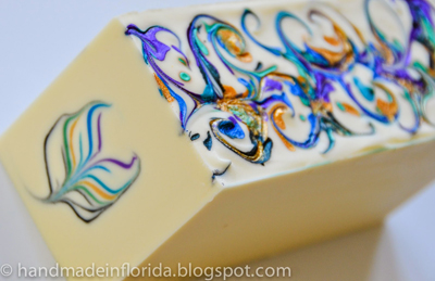 Secret Feather Swirl with Oil & Mica Tops by Handmade in Florida