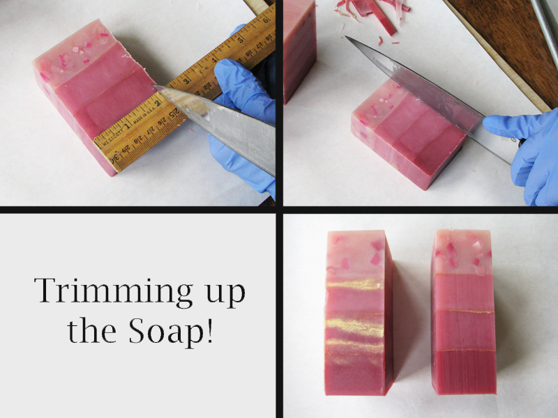 Trimming up the soap